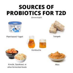 Sources of probiotics for type 2 diabetes