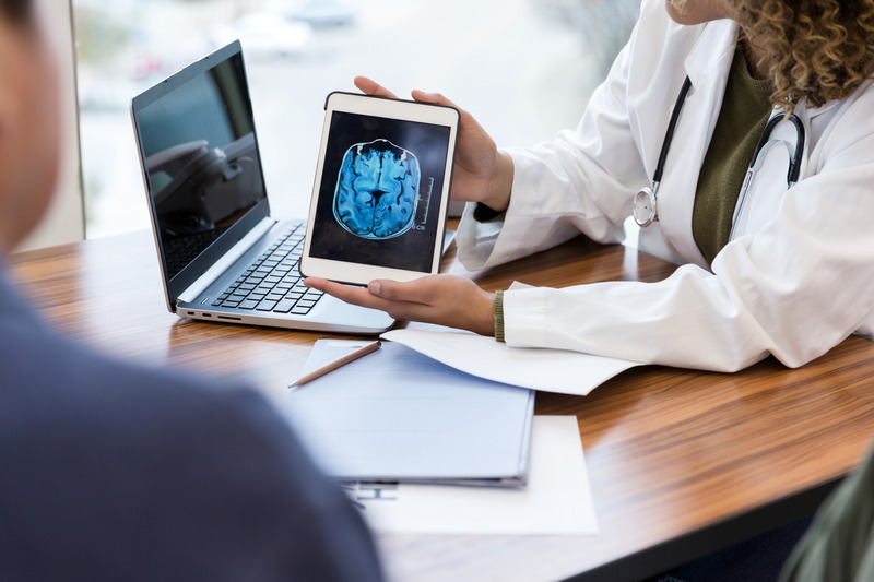 Scan showing brain damage